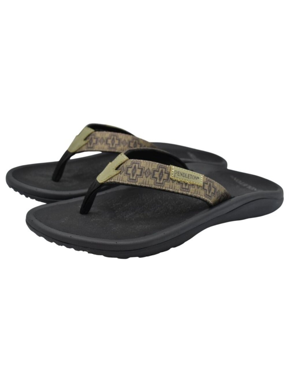 Pendleton Mens Size 12 Harding Thong Olive Flip Flops Sandals Shoes